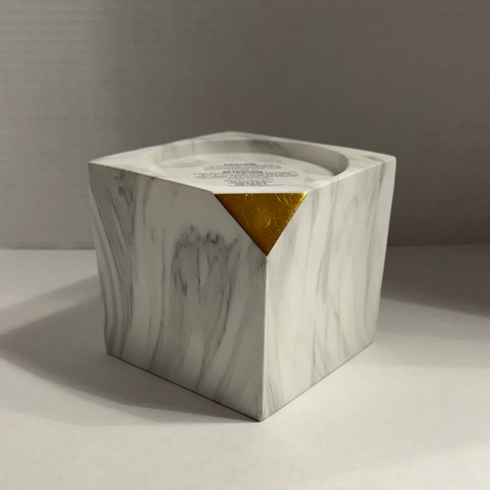 Bath & Body Works Marble Candle Holder with Gold Accent